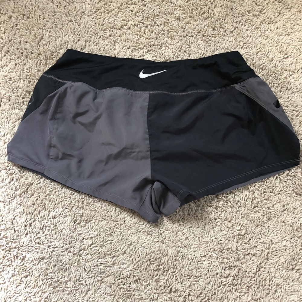 Nike Black & Grey Running Shorts